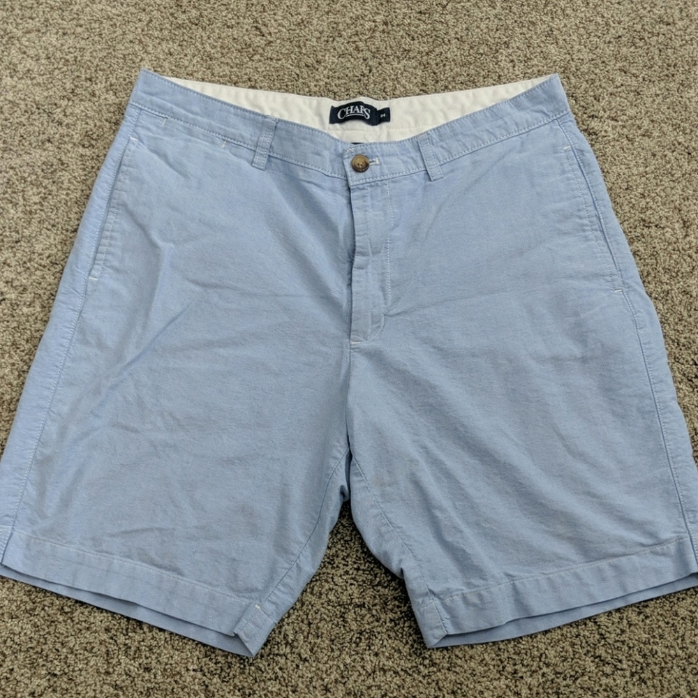 Chaps cotton shorts, EUC, 34 waist, 9" inseam
